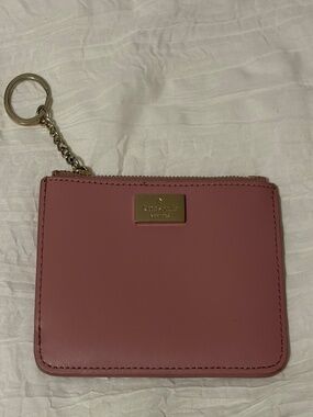 Kate Spade Bitsy Coin Purse/Key/Card Holder, mauve pink, good condition!